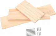 3-Piece Floating Shelves for Wall Wooden Home Decor Storage Easy Mounting Floating Shelf for Living Room Kitchen Bathroom