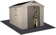 Outdoor Storage Shed Mat，Waterproof and Dustproof Outdoor Carport Mat—Backing Prevents Liquid Penetration，Soft Material, Patio Furniture Mat，Non-Slip Backing，Washable (8' x 8')