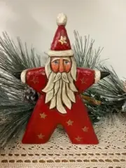 Whimsical Star Santa by Whispering Pines Carving