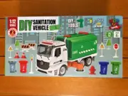 Take Apart Recycling Truck Playset Push & Go & 40 FLASH CARDS for Learning