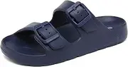[INMINPIN] Boys Girls Double Buckle Slide Sandals Comfort Beach Pool Shower Slippers Adjustable Indoor Outdoor Little Kid/Big Kid