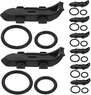 PAMINGONO 8 Set Magnetic Fishing Hook Keeper Bait Holder with Rubber Rings for Fishing Rod Accessories Durable Construction Easy Installation Tangle Design for Lures