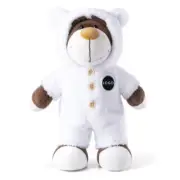 Creative Motorcycle Teddy Bear Plush Toys Stuffed Bear Gray Furry White Dolls
