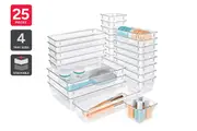 25 Piece Clear Drawer Organiser Set