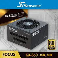 在飛比找PChome24h購物優惠-海韻 Seasonic FOCUS GX 650 金牌/全模