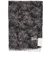 Brunello Cucinelli Cashmere Scarf With Fern Print