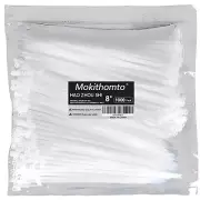 8 Inch White Zip Ties(1000 pack) Heavy Duty Self Locking clear Zipties Bulk T...