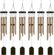 6 Pieces Wind Chimes 28 Inch Deep Tone Wind Chimes with 6 Aluminum Tubes Memoria