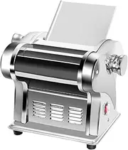 Fully Automatic Electric Pasta Maker, Commercial Stainless Steel Dough Cutter Dumplings Roller Noodles Hanger, Dough Roller Noodle Cutting Machine, 0.3-4mm Adjustable Thickness OneKnife