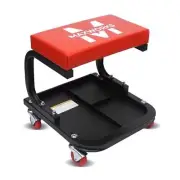 50875 Mechanics Roller Seat, 250 LBS Capacity Padded Rolling Workshop 250 Lbs.