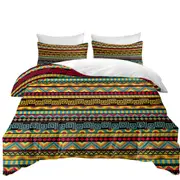 African Vibes Striped Pattern Quilt Cover