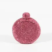 Glitz Round Pink Flask