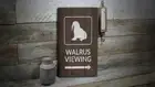 Walrus Viewing Rustic Distressed Sign, Personalized Wood Sign
