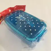Blue and White Polka Dot 1 Tier Bento Box For Lunch - 5.75" x 3.75" x 2"