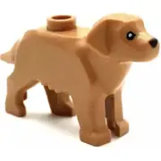 Lego New Dog Labrador Golden Retriever Medium Nougat Right Eye Closed Pet