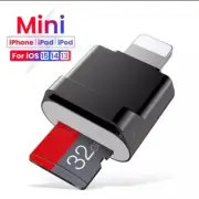 Adaptador de lector de tarjetas TF Micro SD para iPhone, sistema OTG externo par
