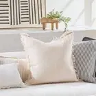 Sahara Linen Fringed Square Cushion