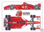 Michael Schumacher ltd.ed.art print -2001 Ferrari F2001