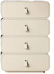 Wooden Bedroom Storage Cabinet Cupboard Unit for Bedroom Living Room Drawer Chest White 60 * 40 * 95cm Large Storage Space and Modern Design