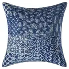 Indian Cushion Cover 16 x 16 Inch Boho Kantha Cotton Patchwork Throw Pillow Case
