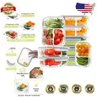 Versatile 9 Pack Stackable Glass Food Storage Containers - Dishwasher Safe