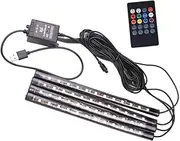 Mikinona Music Controlled Led Strip Lights Car Atmosphere Lamp 4 Strips 48 LEDs
