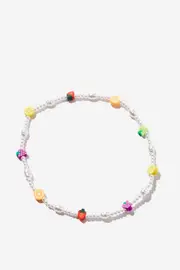 Cotton On Kids - Kids Beaded Necklace - Fruity/pearl