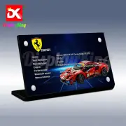 Display King - Acrylic display plaque for Lego Ferrari 488 GTE "AF Corse #51" 42125