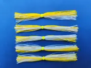 5 silicone Skirt YELLOW/PEARL WHITE 5-9490 Lure Spinnerbait Buzz jig Tackle