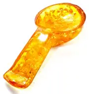 Cognac Natural Baltic Amber Interesting Large Spoon Souvenir Nice Collectible