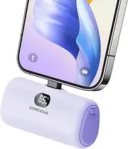CHCCUL Small Portable Charger Power Bank, 5000mAh with pd20w Fast Charge Output Powerbank, LED Display Battery Pack for iPhone 14,13,12 Pro Max and More (Purple)