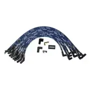 Moroso 73628 Spark Plug Wire Set Spiral Core 8.65 mm Blue 135 Degree Plug Boots