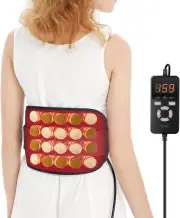 Infrared Heating Pads, Electric Heat Pad Belt with 10 Jade Stones and 10 Tourmal