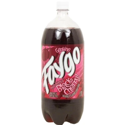 8 - FAYGO 2 LITER SODA POP BLACK CHERRY (1 CASE = 8 BOTTLES)