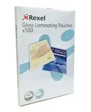 Rexel Gloss Clear Laminating Pouches A4 100 Micron 100 Sheets 46310
