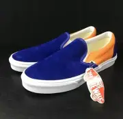 Vans Classic Slip On Suede Shoes Royale Blue Apricot Buff Men's Size 6.5