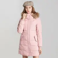 在飛比找蝦皮商城優惠-KANGOL 英國袋鼠 女長版羽絨外套 粉紅 KAORACE