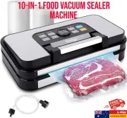 10-in-1 Food Vacuum Sealer Machine, 95kPa Suction, Double Seal, LED Display