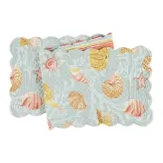14" x 51" St. Martin Blue Table Runner