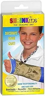 WASHABLE REMOVABLE Cast Decorating Cover Kit Fun, Fashionable Creative Shrink Wrap Decorations for Arm & Leg Casts Uses No Adhesive - ADULT & CHILD