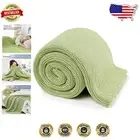 Compact Handmade Weighted Blanket - Light Green Cooling Throw for Winter Comfort