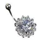 Navel Piercing Button Drop Dangle Shining Navel Piercing Ring Steel