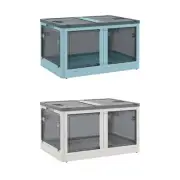 HOMCOM Stackable Storage Bins with Lids, Wheels, and Collapsible