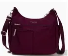BAGGALLINI SecureTex AntiTheft RFID protection nylon crossbody bag -Mulberry