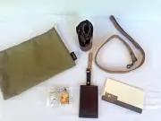 HARTMANN Signature Luggage Tag, Combo Lock, Luggage Accessory Hook, Pouch NEW