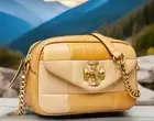 AUTH NWT $598 Tory Burch Kira Patchwork ColorBlock Leather Mini Camera Bag-Multi