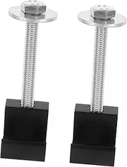 GRIRIW 2pcs Heavy Duty Tool Box Mounting Kit Reliable Tie Down Clamps for Pickup Trucks Secure Fastening Lightweight Aluminum J Type Design Versatile Tool Box Accessory