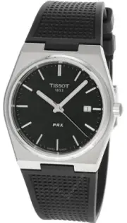 TISSOT PRX Quartz 40MM Black Dial Rubber Men's Watch T137.410.17.051.00