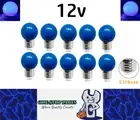10 x Blue 12v E27 1W LED Bubble Globe Frosted Blue Lens sign party (10pcs)