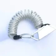 Mini 3 Digit Spring Combination Bicycle Anti-theft Helmet Lock Silver